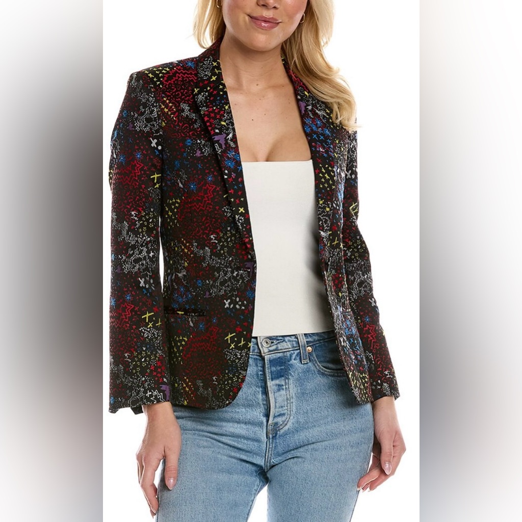 Zadig And Voltaire Visko Jac Glam Noir Size 34 Whca0232f